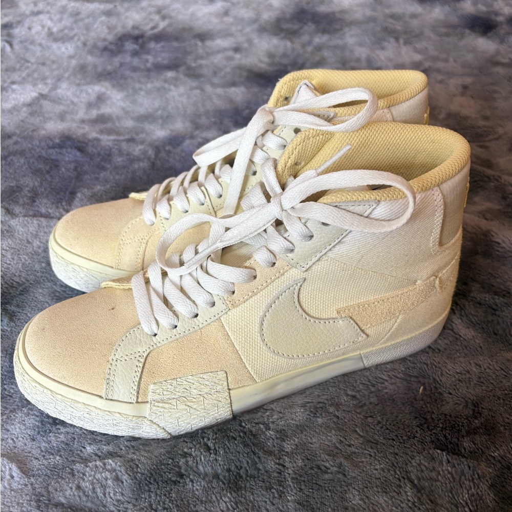 Women's Cream High-Top Sneakers